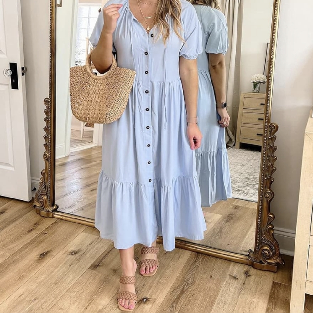 Amkoyam button dress